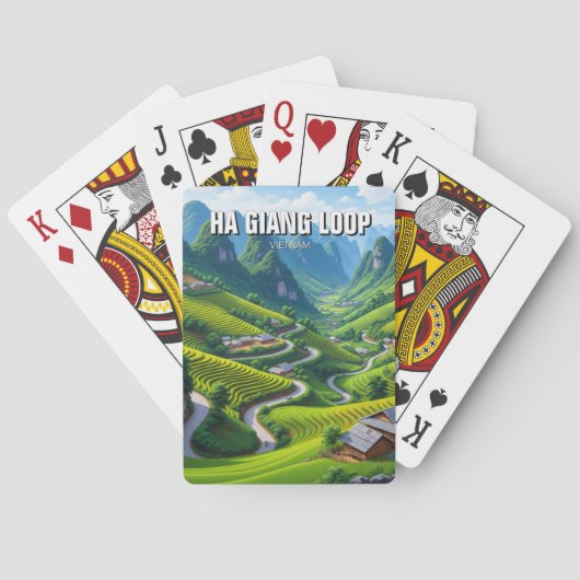 Ha Giang Loop Vietnam Travel Pokerkaarten (Achterkant)
