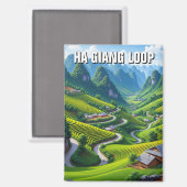 Ha Giang-lus Vietnam Reis Magneet (Voorkant / Achterkant)
