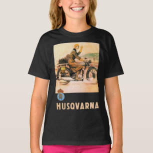 ha> husqvarna> grappige motorfiets  rap t-shirt