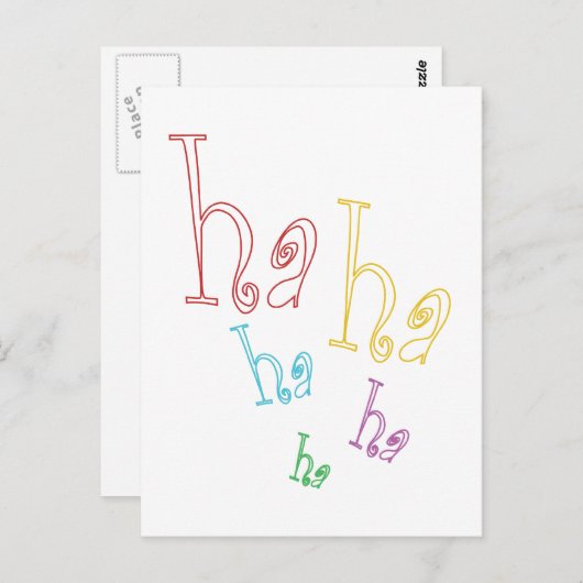 Ha ha! briefkaart (Voorkant / Achterkant)