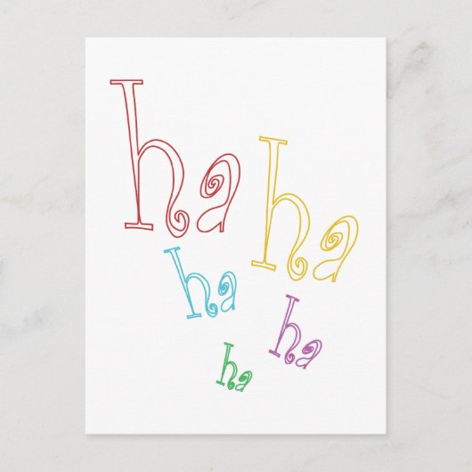 Ha ha! briefkaart (Voorkant)