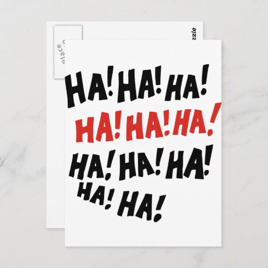Ha Ha Ha Ha Ha Ha Briefkaart (Voorkant / Achterkant)