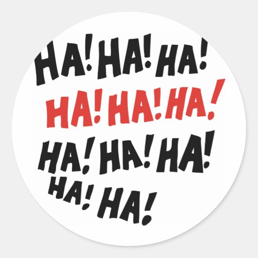 Ha Ha Ha Ha Ha Ha Ronde Sticker (Voorkant)