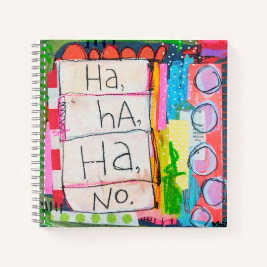 Ha Ha Ha No Square Notebook Notitieboek (Voorkant)