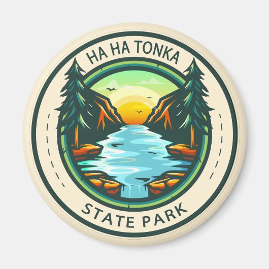 Ha Ha Ha Tonka State Park Missouri Badge Magneet (Voorkant)