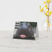 HA HA HA ZEGT HIPPO BABY OP UW **60ste verjaardag" Kaart (Gele Bloem)