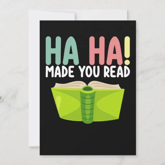 Ha Ha Heeft Je Gelezen Funny Leraar Kaart (Voorkant)