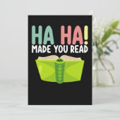Ha Ha Heeft Je Gelezen Funny Leraar Kaart (Staand voorkant)