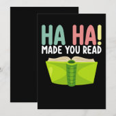 Ha Ha Heeft Je Gelezen Funny Leraar Kaart (Voorkant / Achterkant)