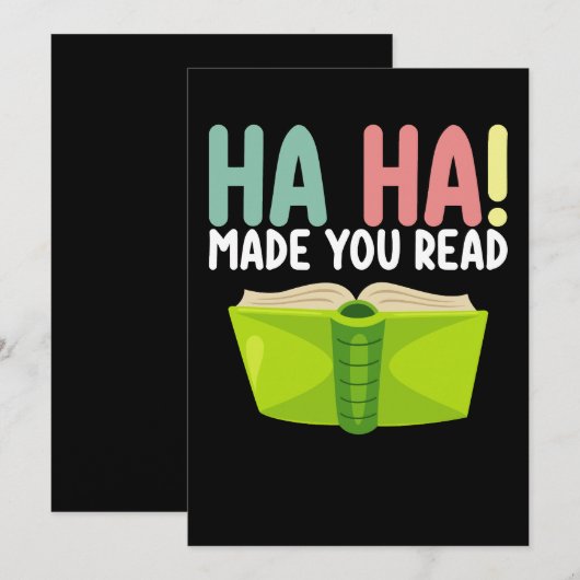 Ha Ha Heeft Je Gelezen Grappige Leraar Kaart (Voorkant / Achterkant)
