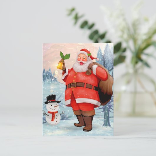 Ha Ha Merry Briefkaart met Kerstmis (Staand voorkant)