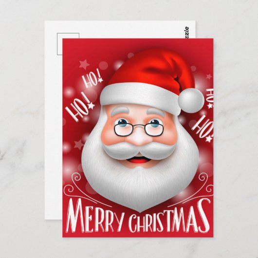 Ha Ha Merry Kerstmis Briefkaart (Voorkant / Achterkant)