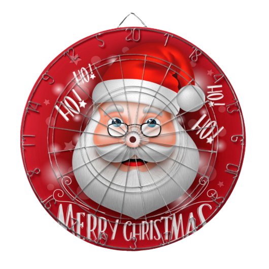 Ha Ha Merry Kerstmis Dartbord (Voorkant)