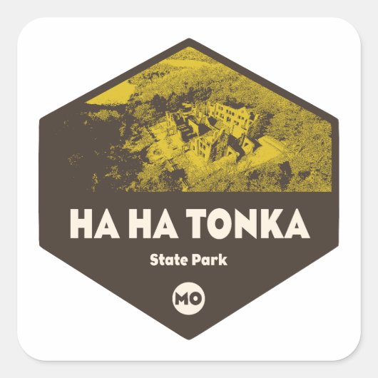 Ha Ha Tonka State Park Missouri Vierkante Sticker (Voorkant)