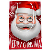 Ha Ha Vrolijk Kerstmis Medium Gift Bag Cadeauzakje (Voorkant)