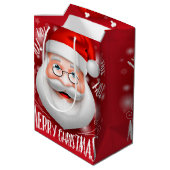 Ha Ha Vrolijk Kerstmis Medium Gift Bag Cadeauzakje (Achterkant Gekanteld)