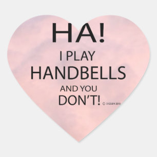 Ha Handbells Heart Sticker