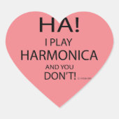 Ha Harmonica Heart Sticker (Voorkant)