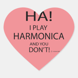 Ha Harmonica Heart Sticker