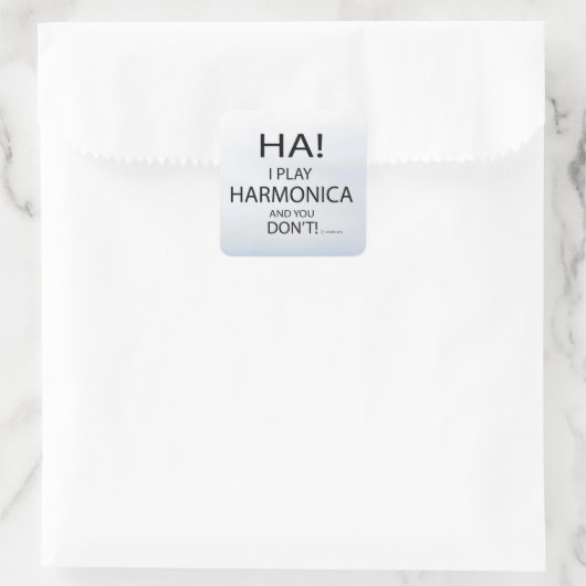 Ha Harmonica Square Sticker (Tas)