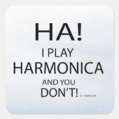 Ha Harmonica Square Sticker (Voorkant)