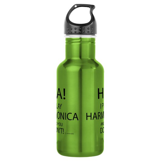 Ha Harmonica Stainless Steel Water Bottle Waterfles (Voorkant)