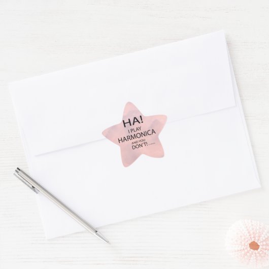 Ha Harmonica Star Sticker (Envelop)