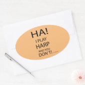 Ha Harp Oval Sticker (Envelop)