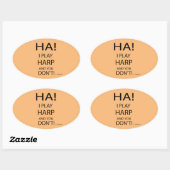 Ha Harp Oval Sticker (Vel)