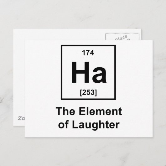 Ha, het element van de lachen briefkaart (Voorkant / Achterkant)