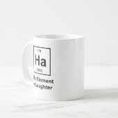Ha, het element van de lachen koffiemok (Voorkant links)