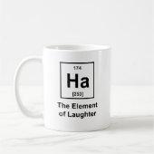 Ha, het element van de lachen koffiemok (Links)