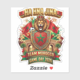 🇲🇦 HA HNA JINA Team Marokko Wedstrijd Dag 2026  Sticker