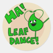"Ha! Leaf Dance" sticker (Voorkant)