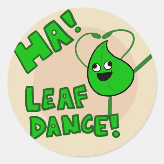 "Ha! Leaf Dance" sticker (Voorkant)