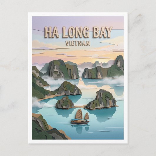 Ha Long-baai Vietnam Briefkaart (Voorkant)