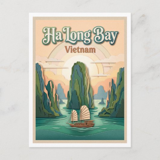 Ha Long-baai Vietnam Briefkaart (Voorkant)