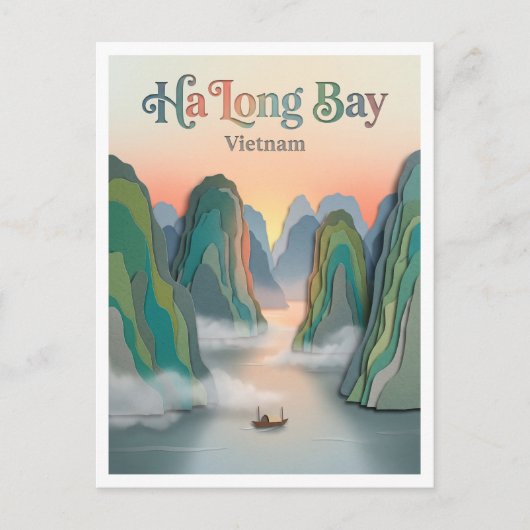 Ha Long-baai Vietnam Briefkaart (Voorkant)