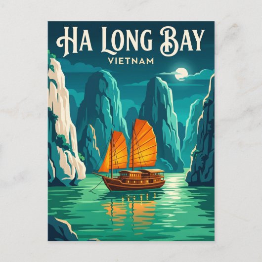 Ha Long-baai Vietnam Briefkaart (Voorkant)
