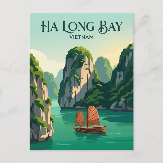 Ha Long Baai Vietnam Briefkaart (Voorkant)