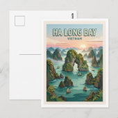 Ha Long-baai Vietnam Briefkaart (Voorkant / Achterkant)