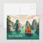 Ha Long Baai Vietnam Briefkaart (Voorkant / Achterkant)