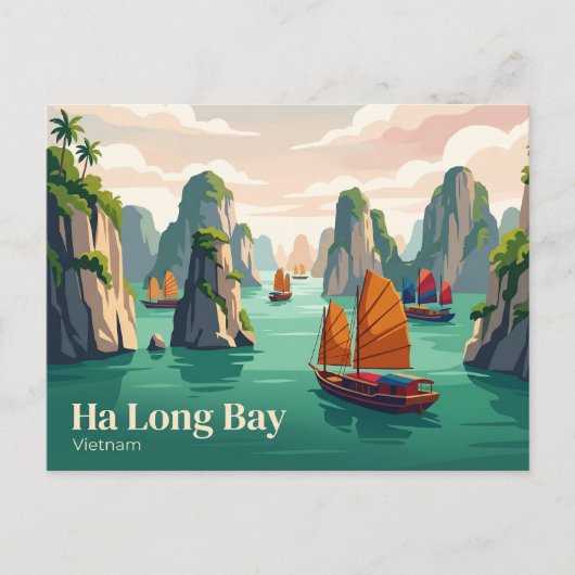Ha Long Baai Vietnam Briefkaart (Voorkant)
