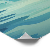 Ha Long-baai Vietnam Retro Zuidoost-Azië Kust Poster (Hoek)