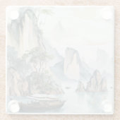 Ha Long Bay Glazen Onderzetter (Achterkant)