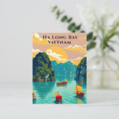 Ha Long Bay Vietnam Boat Trip Briefkaart (Staand voorkant)