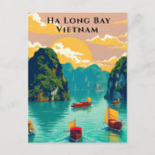 Ha Long Bay Vietnam Boat Trip Briefkaart (Voorkant)