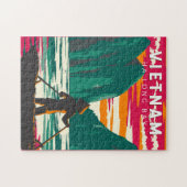 Ha Long Bay Vietnam Bootverkoper Reizen Kunst Vint Legpuzzel (Horizontaal)