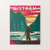 Ha Long Bay Vietnam Bootverkoper Reizen Kunst Vint Legpuzzel (Verticaal)