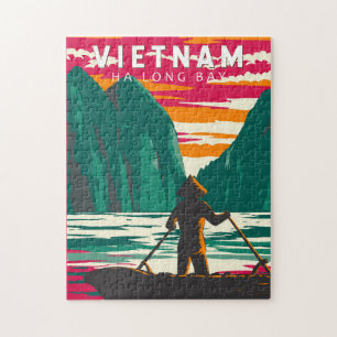 Ha Long Bay Vietnam Bootverkoper Reizen Kunst Vint Legpuzzel